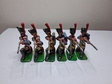 54mm French Napoleons Imperial Guards (Kneeling) Metal Figures - Painted (C)