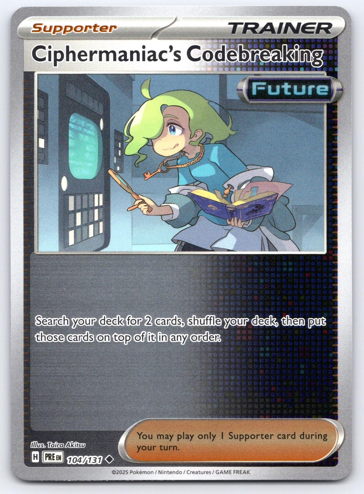 Ciphermaniac's Codebreaking 104/131 Prismatic Evolutions Pokemon Reverse Holo NM