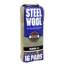 Homax 16 Pads Medium Grade Steel Wool For Cleaning Polishing Buffing