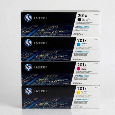 HP 201X High Yield Toner Cartridge 4-Pack Set for LaserJet Pro M252dw MFP M277dw