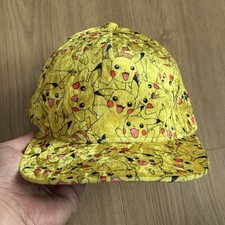 Pokemon Pikachu Velvet All Over Character Snapback Print Cap Hat OSFA 2016
