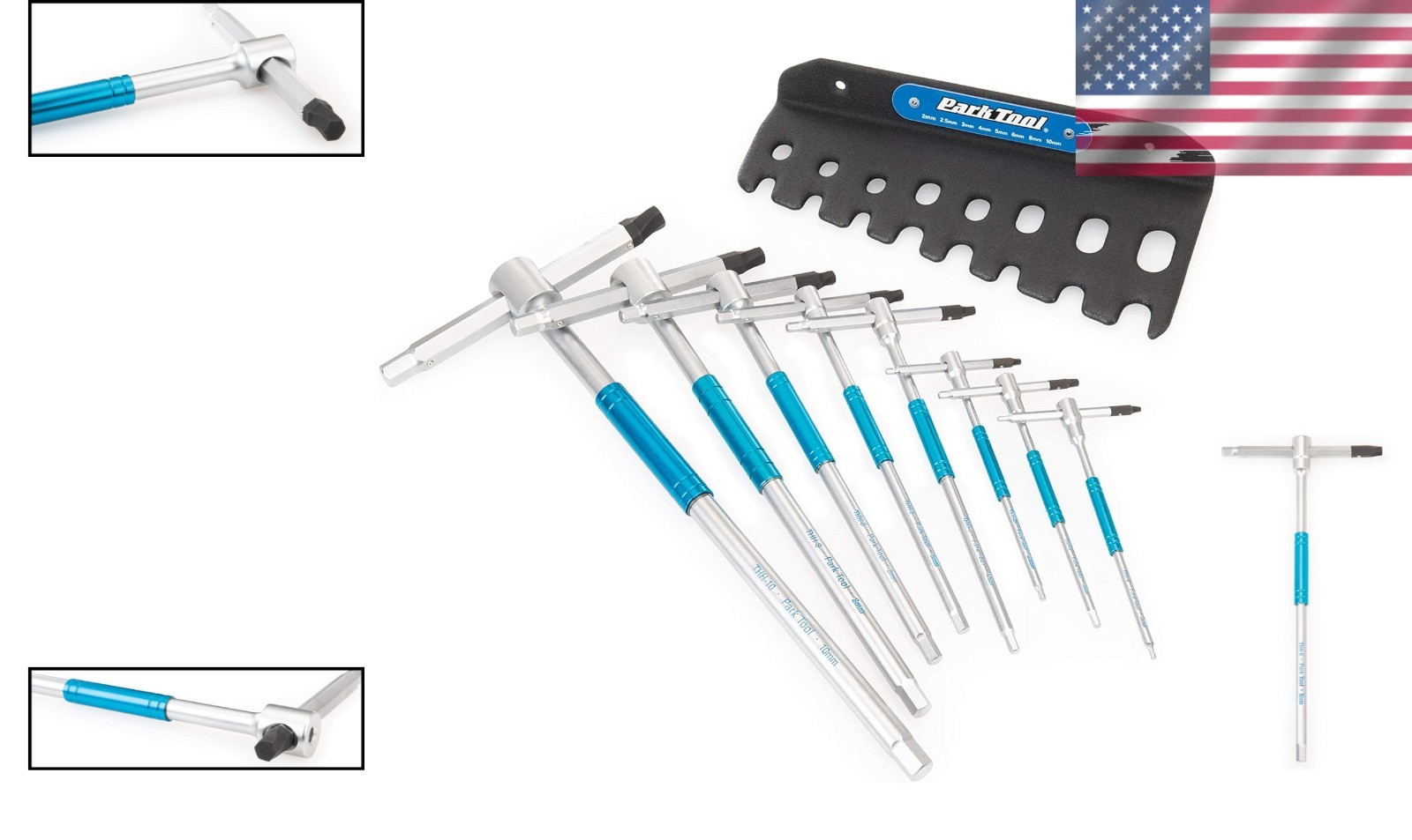 Silver Hex Wrench Set with Speed Spinner