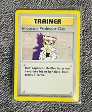 Carta Allenatore VNTG Pokemon Imposter Professor Oak Shadowless 73/102 WTOC 1999 NM
