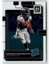 Montrell Washington RC 2022 Donruss Optic Rated Denver Broncos #295