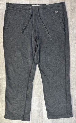 American Eagle Relaxed Fit Sweatpants Grey Baggy Straight Leg Y2K Men XL (41X29)