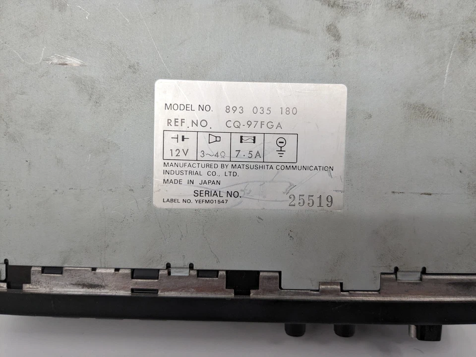 1988-1991 AUDI 80 90 Quattro Coupe Radio Receiver FM Cassette Player 893035180 — 第 2/4 张图片