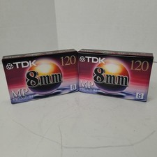 TDK 8mm 120 MP Premium Camcorder Video Tapes New Sealed Lot Of 2