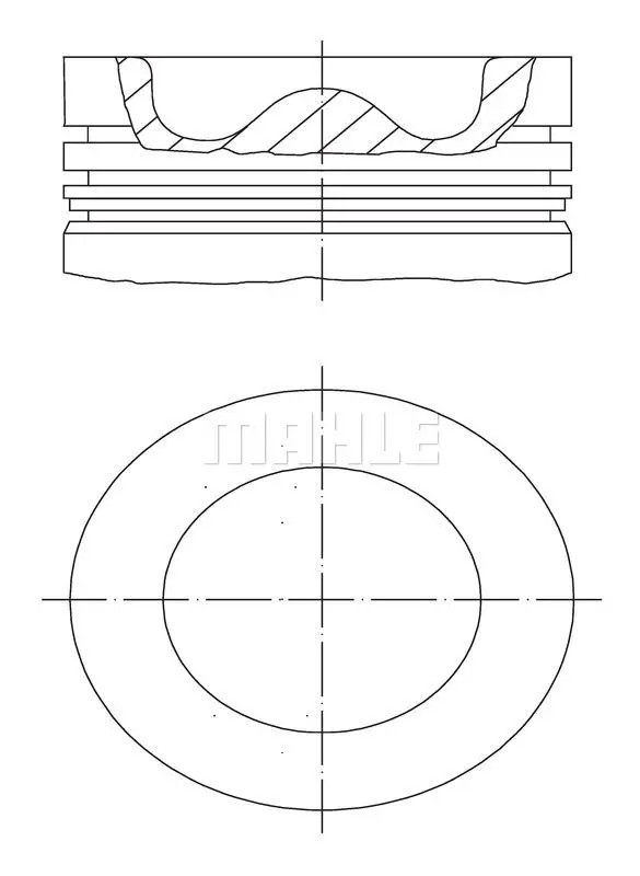 MAHLE 011 PI 00109 000 Pistone con canale raffreddamento - Immagine 2