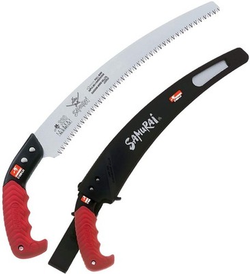 Kanzawa Samurai Ichigeki Pruning Saw 330mm C330LH with Ergo Grip Orange w/she...