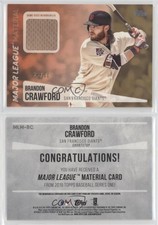 2019 Topps Major League Material Relics Gold /50 Brandon Crawford #MLM-BC