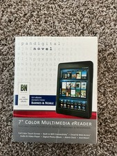 Barnes  Noble Pandigital Novel 7" Color Multimedia eReader PRD7T20WBL1 Tested