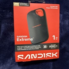 SanDisk Extreme 1TB Portable External SSD 2000MB/s USB-C Black/Red Password