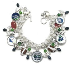 Seattle Seahawks NEW iTEM Premium Custom Made Charm Bracelet. FREE SHIPPING.