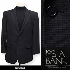 JOS A BANK mens multicolor pattern 100 WOOL sport coat suit jacket blazer 44 L