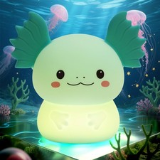 Axolotl Lamp, Axolotl Night Light, Eye-Caring Dimmable , Rechargeable Silicon...