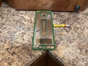 Vintage Guttenberg Iowa Advertising Thermometer And Toothpick Holder 