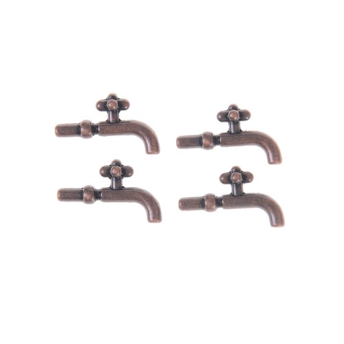 2PCS 1:12 Miniature Metal Water Tap Dollhouse Bathroom Faucet Accessories A`eo - Picture 4 of 7