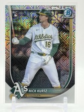 2025 Bowman Chrome NICK KURTZ RC Rookie Mega Box MOJO Refractor #93 Athletics B