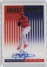 2019 Panini Chronicles America's Pastime Gold 12/25 Enyel de los Santos Auto 0s3