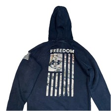 Under Armour Hoodie Sweatshirt Mens Size S Black Fleece Long Sleeve Freedom