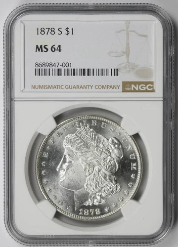 1878-S Morgan Dollar $1 MS 64 NGC