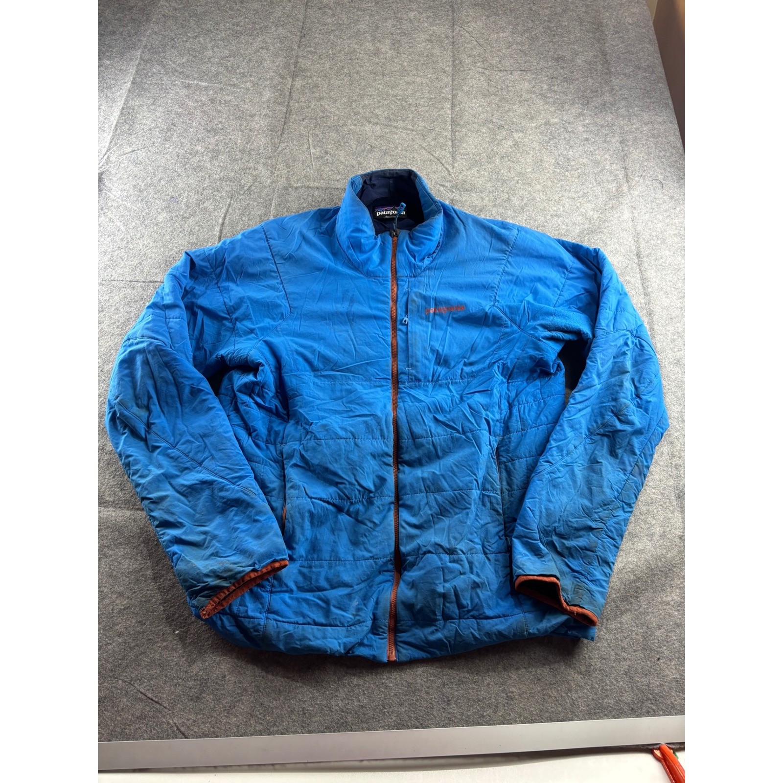 Patagonia Nano-Air Jacket Mens Large Blue Full Zip Insulated Puffer Coat FLAWED