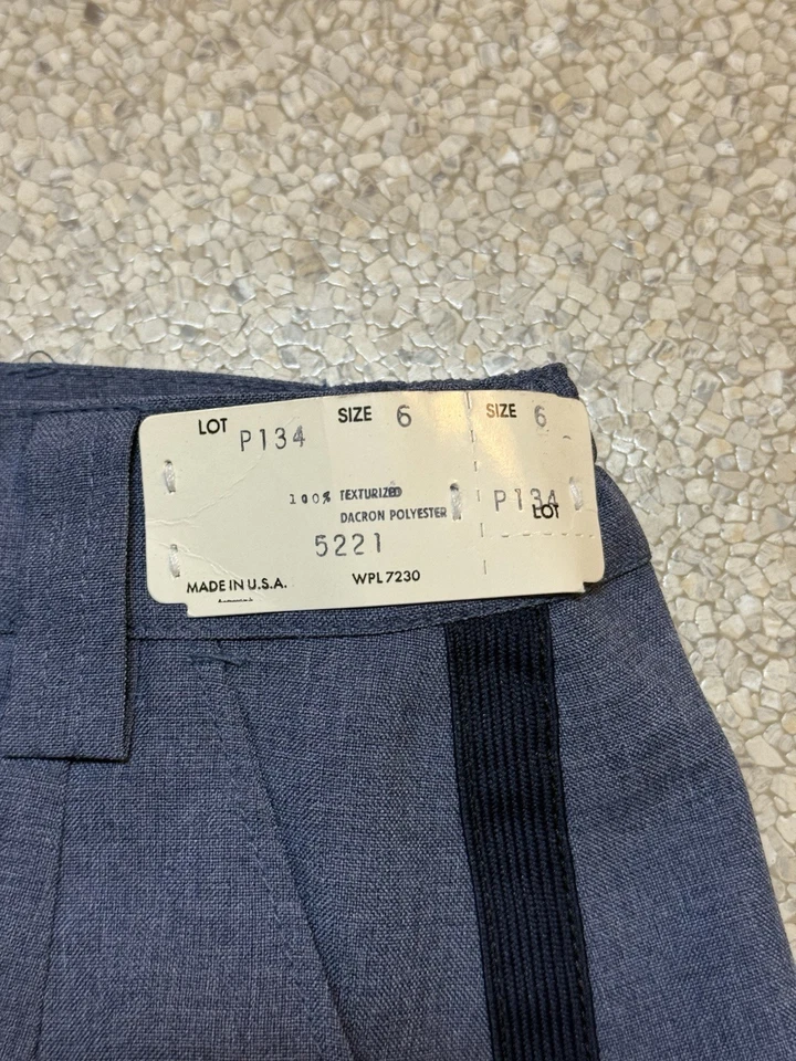 NWT WOMENS US POSTAL SHORTS BLUE SIZE 6 USA Made Polyester Talon Zip - Image 2 of 4