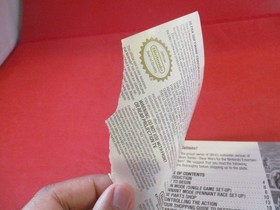 Cyber Stadium Series Base Wars Nintendo NES Instruction Manual Booklet *DAMAGED*