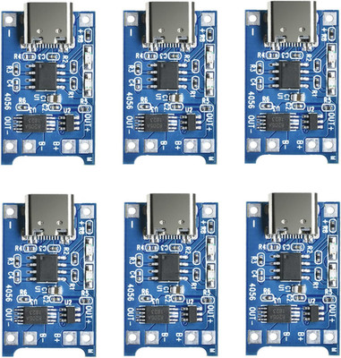 Aideepen 6 Stück Type-C USB-C TC4056 5V 1A Li Ion Lithium-Akku-Ladeplatine Ladeg