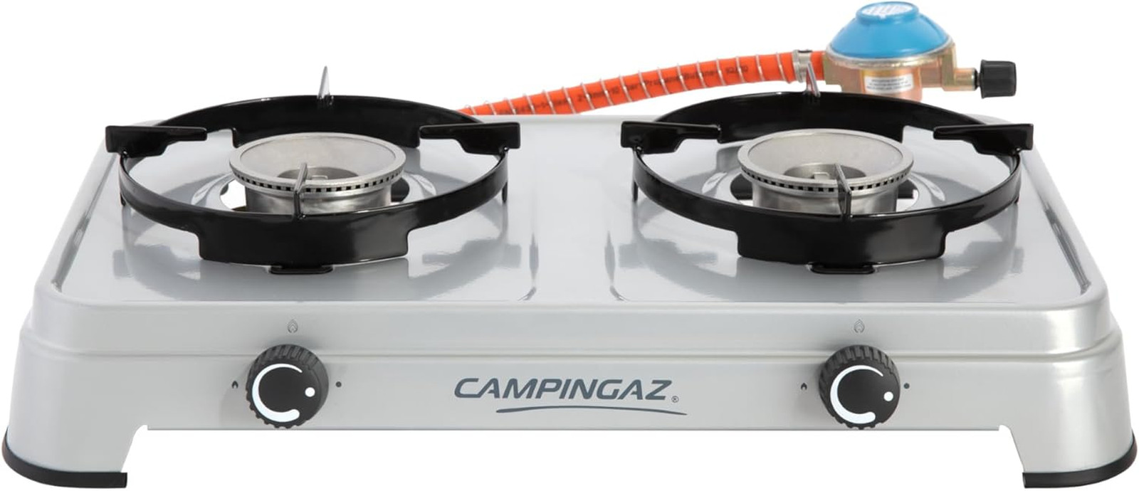 Camping Cook CV Gas Stove, 2-Burner, Camping Stove, Operation with Gas Cartridg