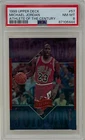 Michael Jordan 1999 Upper Deck Athlete Century Bulls Basketball Card #57 PSA 8