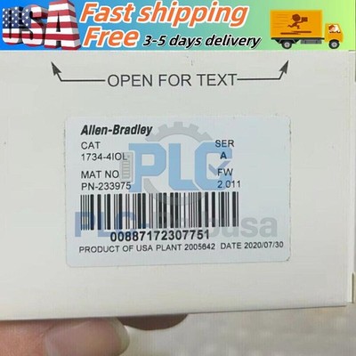 New Factory Sealed AB 1734-4IOL Interface IO Link Distributed I/O US Free Tax