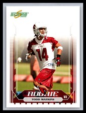 2006 Score Football #359 Todd Watkins Base Rookie Card RC Arizona Cardinals. rookie card picture