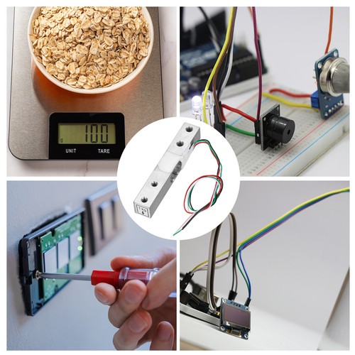Juego de 4 sensores digitales de celda de carga 1KG + HX711 módulo sensor de pesaje A/D 20x33 mm - Imagen 7 de 7