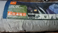 Ozark Trail Instant Cabin Tent 6-Person Built-in LED Lights Gray Blue 3-Season
