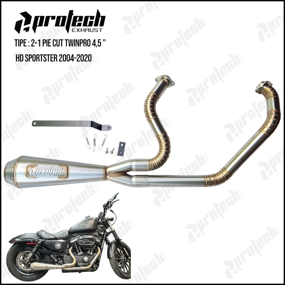 Harley Sportster Exhaust 2 Into 1 - Image 3 of 4