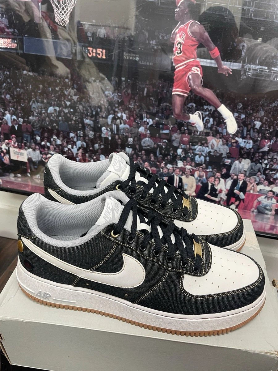 Nike Air Force 1 '07 Low Black Denim | eBay