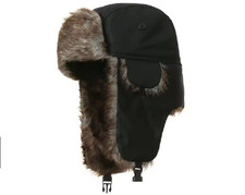 Wintermütze russische Fellmütze Trappermütze mit Ohrenklappe Einheitsgröße Gr 58