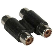 2-RCA Dual Female to Female Coupler Audio Video Adapter Connector Nickel Plated