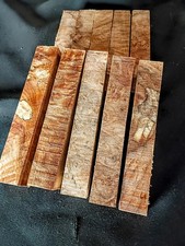 Figured Maple Pen Turning Blanks 10 Pack 6x1x1 Mixed Burl Spalted Curly Wood