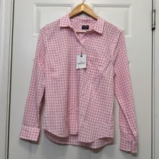 UNTUCKit Womens Button Front Shirt 8 Pink Gin...