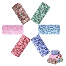 Cotton Twine, Bakers Twine 6 Rolls 1968FT, Colorful Butchers String Ribbon fo...