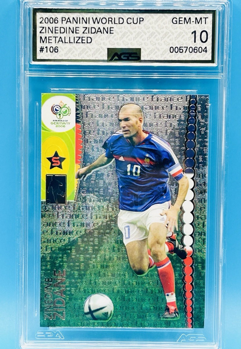 2006 Panini World Cup Germany #106 ZINEDINE ZIDANE France AGS GEM