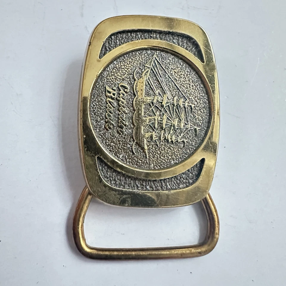 Capitán Black Pipa Tabaco Promo Latón Sólido Vestido Hebilla Cinturón Hecho en EE. UU. Foto 2 de 4