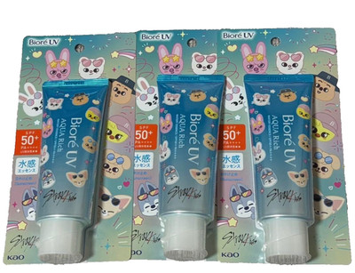 Biore UV Aqua Rich Stray Kids SKZOO Sunscreen 3pcs Limited Edition Japan