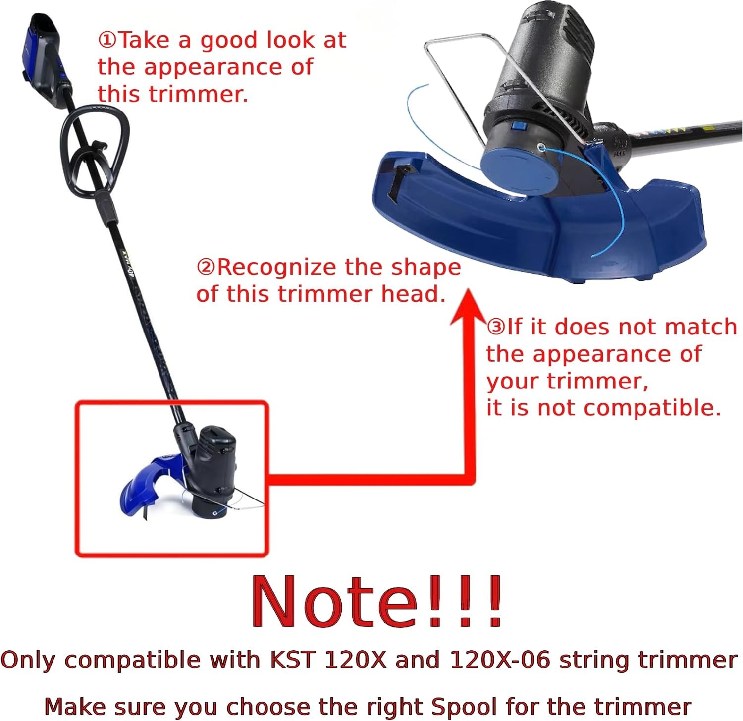 6 PCS Weed Eater String Compatible with Kobalt 40V Cordless String Trimmer KST 1