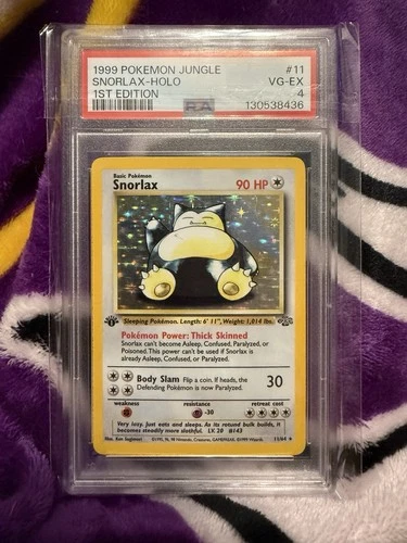 1999 Pokemon Jungle 1st Edition Snorlax #11/64 PSA 4