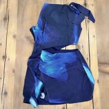 NWT Peppermayo Satin It’s On Me Mini Dress Blue Open Back Cyber Rose Size 4