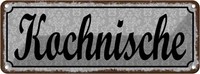 Blechschild 10X27 Cm Kochnische KüChe Kochen Essen Deko Geschenk Metall Schild