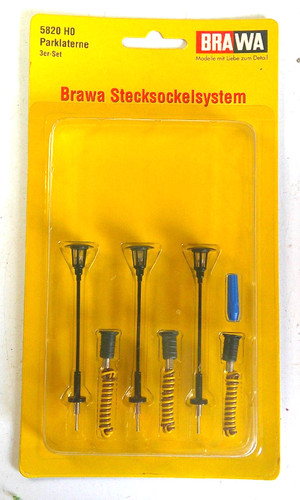 Linternas de estacionamiento sistema de base enchufable H0 Brawa 5820 embalaje original | Condition: Gebraucht